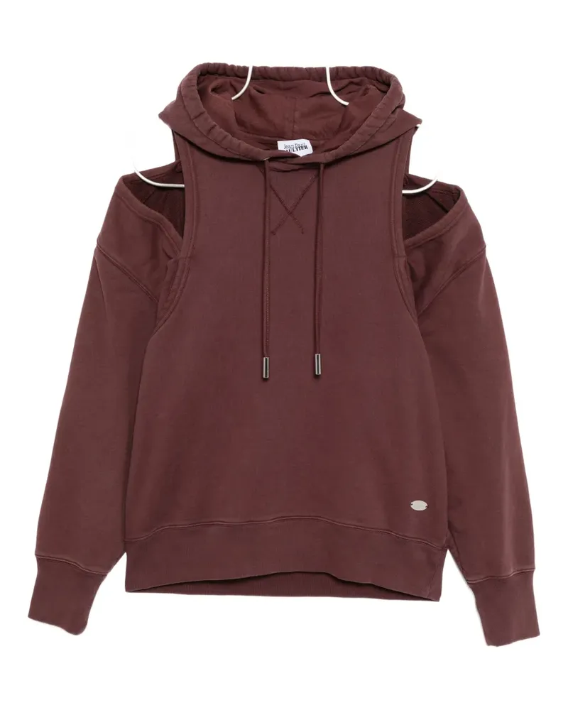 Jean Paul Gaultier cut-out hoodie - Rot Rot