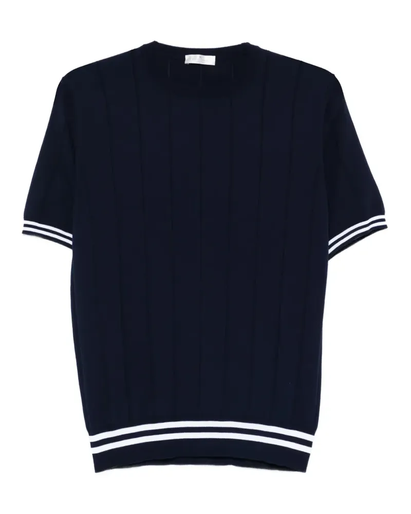 PANICALE Cashmere striped T-shirt - Blau Blau