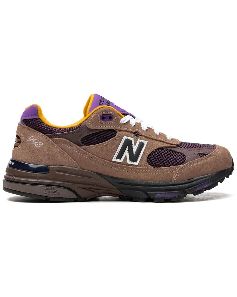 New Balance Made in USA 993 "Mushroom/Midnight Violet" Sneakers - Braun Braun