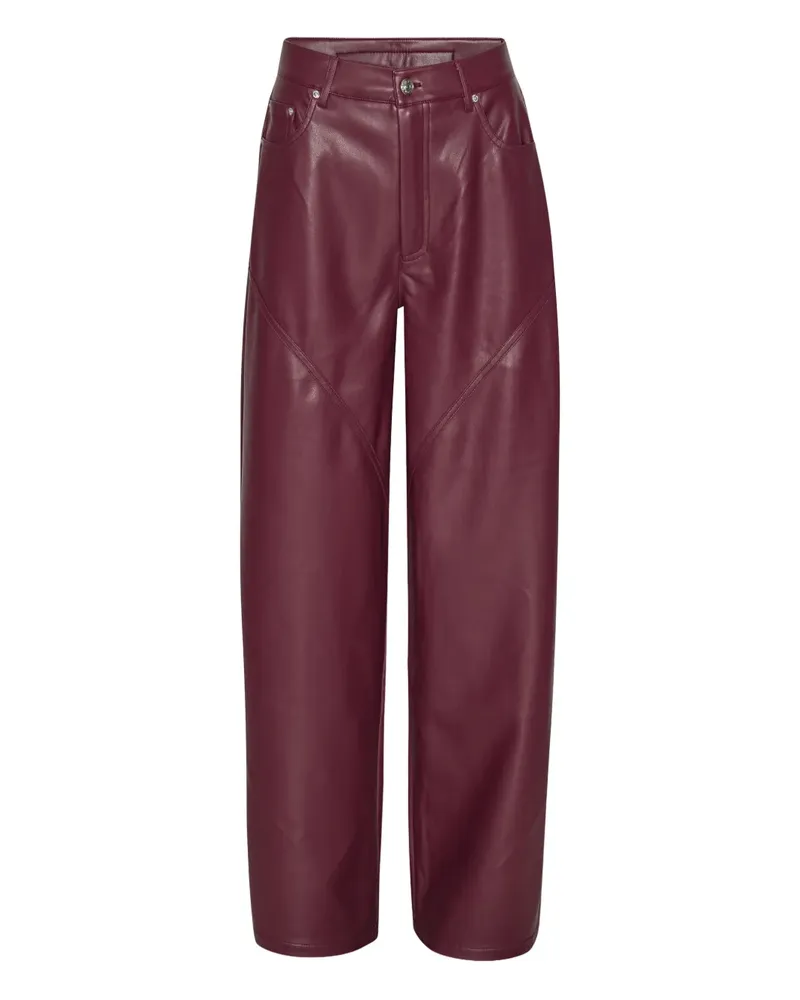 ROTATE Birger Christensen Hose mit Knopfverschluss Rot