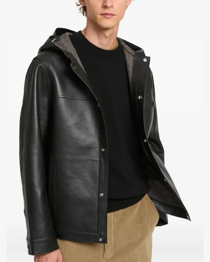 Yves Salomon Hoodie mit Flanellfutter - Schwarz Schwarz