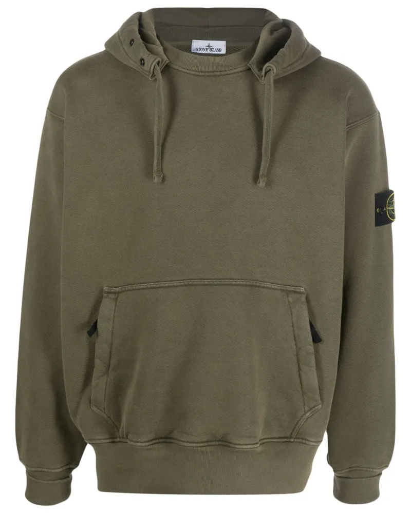 Stone Island Hoodie mit Kompass-Patch Grün