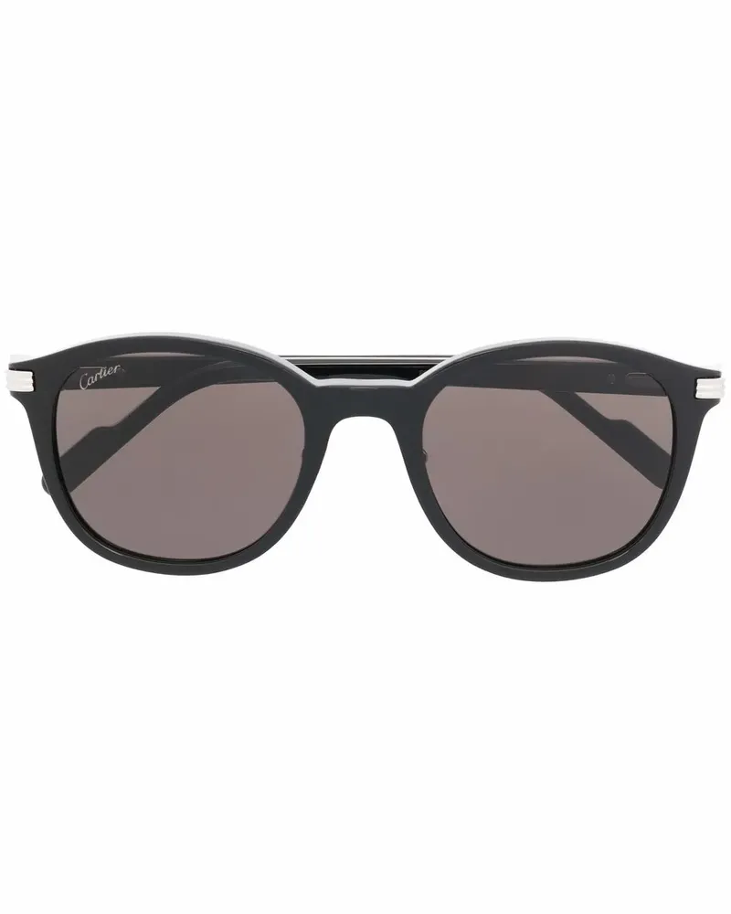 Cartier Runde CT0302S Sonnenbrille - Schwarz Schwarz