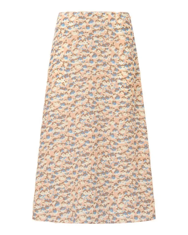 Marni Midirock mit Blumen-Print - Nude Nude