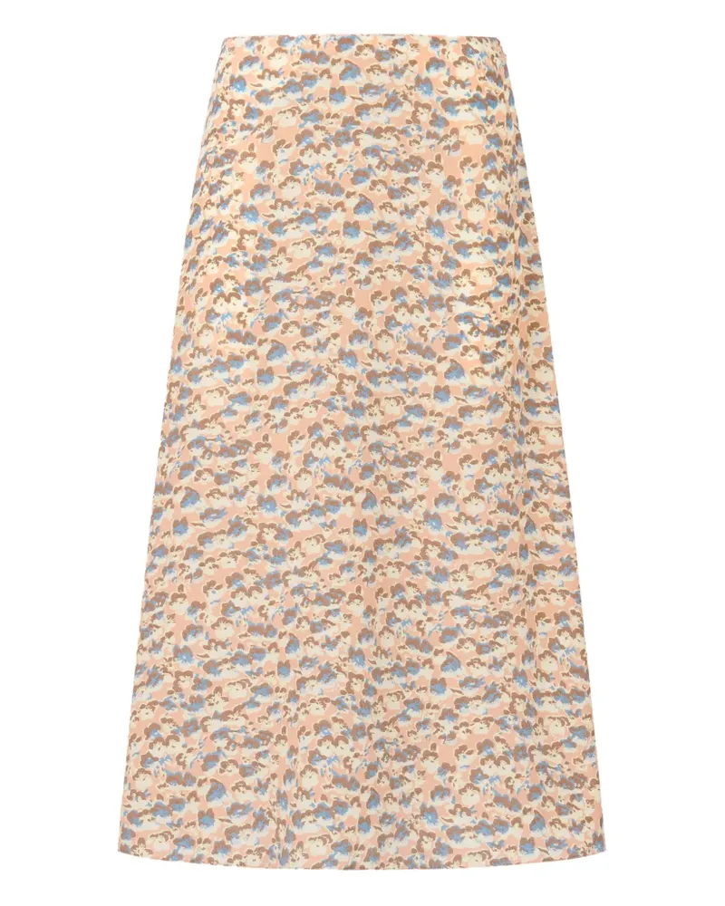 Marni floral-print midi skirt - Nude Nude