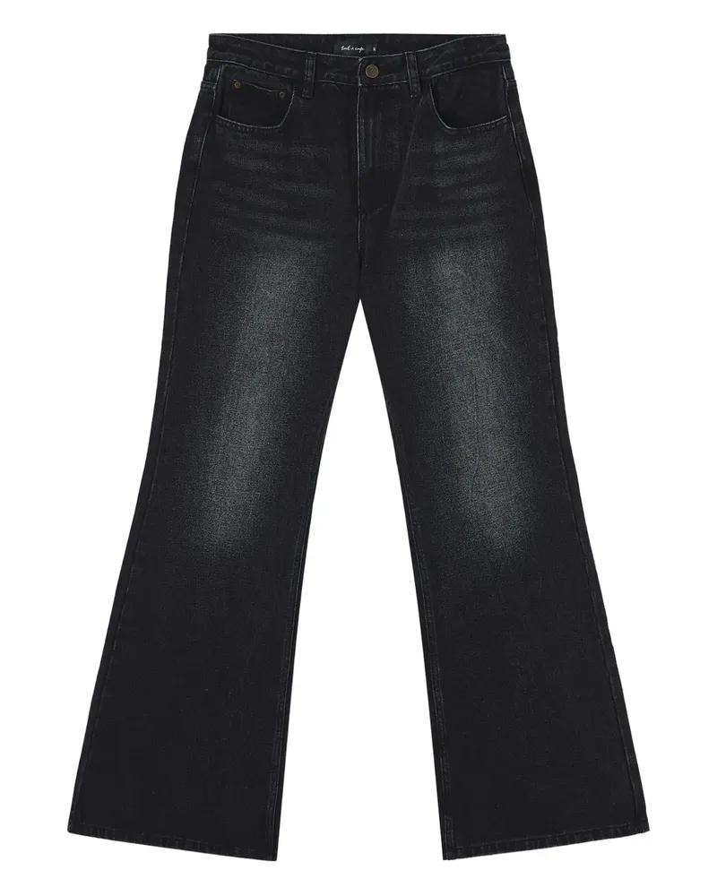 Tout a Coup Jeans mit Logo-Patch - Schwarz Schwarz