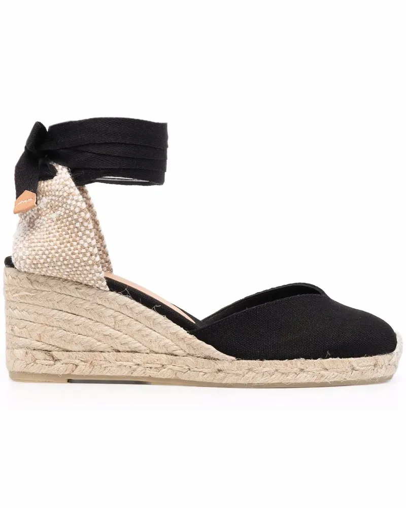 Castañer Chiara Wedge-Espadrilles 70mm - Schwarz Schwarz