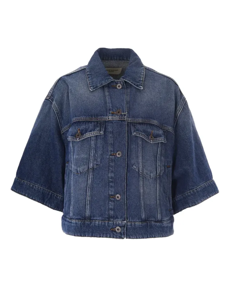 Max Mara short-sleeve denim jacket - Blau Blau