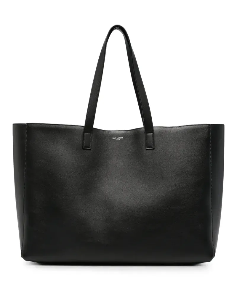 Saint Laurent Shopper mit Logo-Stempel - Schwarz Schwarz