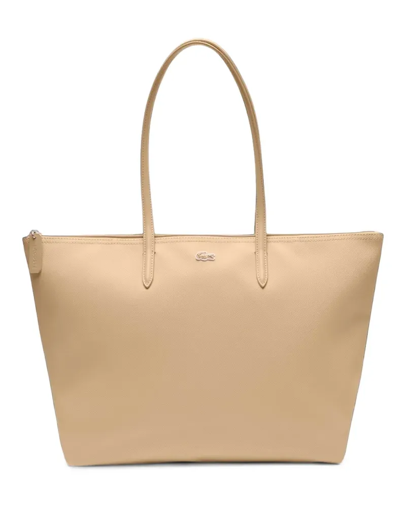 Lacoste L.12.12 logo-plaque tote bag - Nude Nude