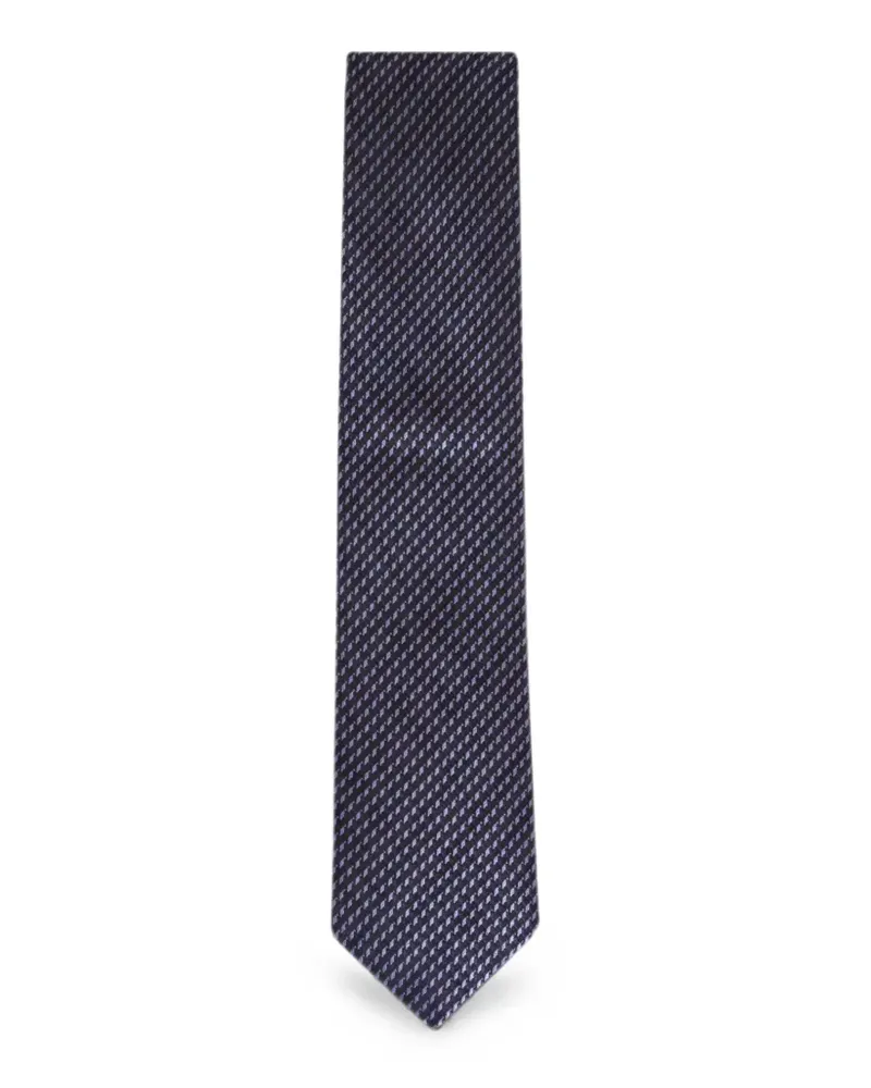 Brioni Geometrisch gemusterte Krawatte - Blau Blau