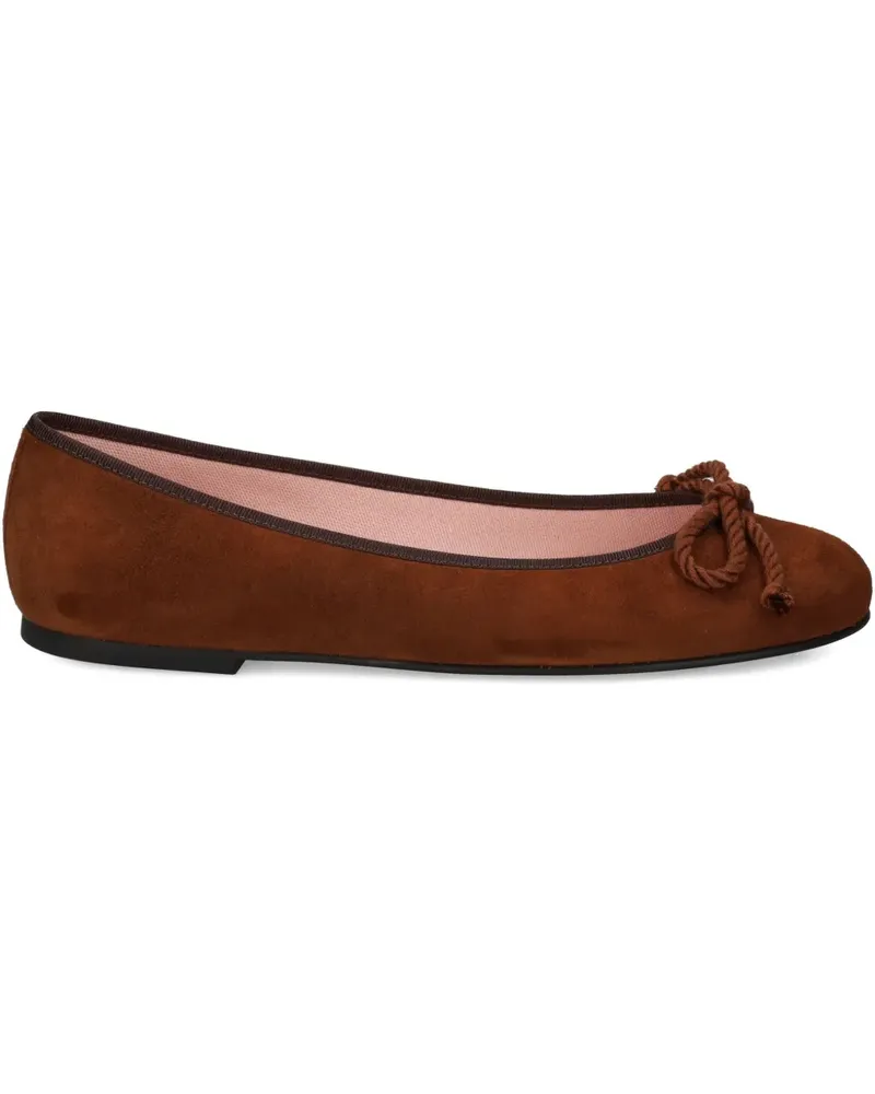 Pretty Ballerinas Rosario Ballerinas aus Wildleder mit Schleifendetail - Braun Braun