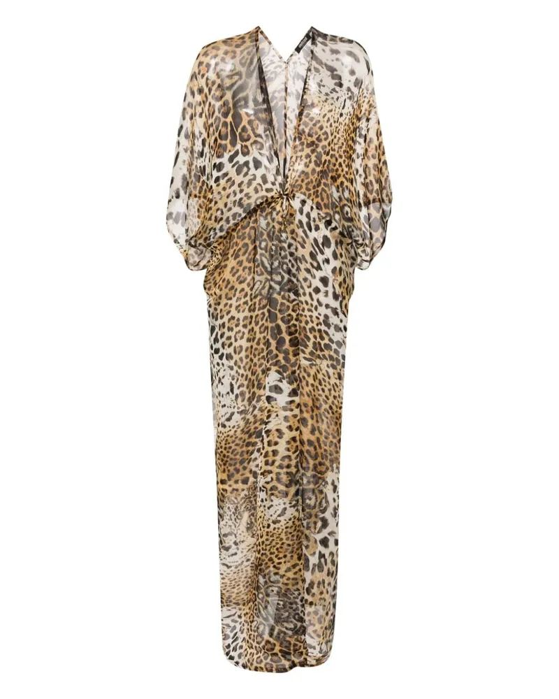 Roberto Cavalli Strandkleid mit Leoparden-Print - Nude Nude