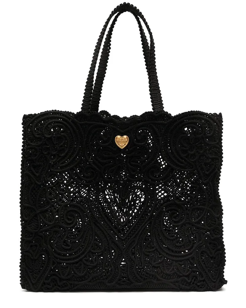 Dolce & Gabbana Große Beatrice Handtasche - Schwarz Schwarz