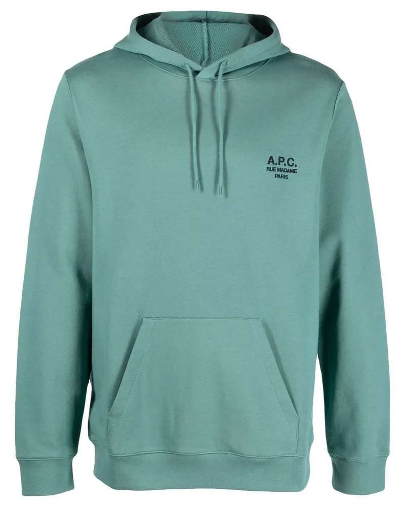 A.P.C. Hoodie mit Kordelzug Grün