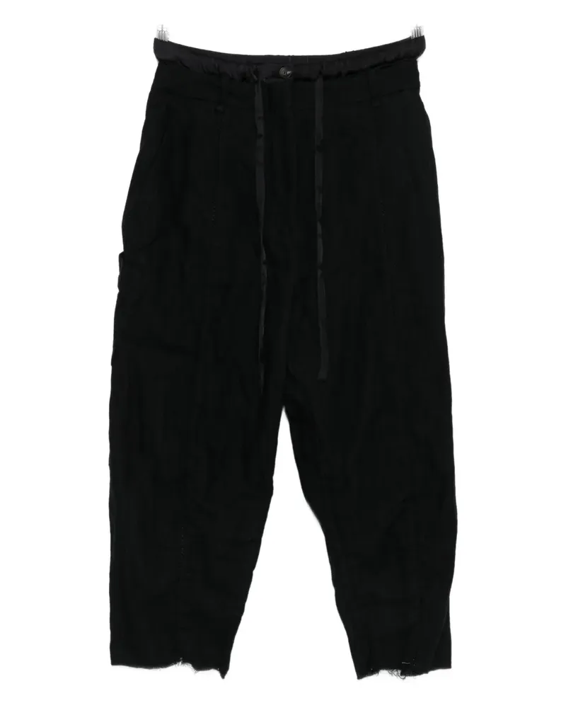 Masnada drawstring-waist cropped trousers - Schwarz Schwarz