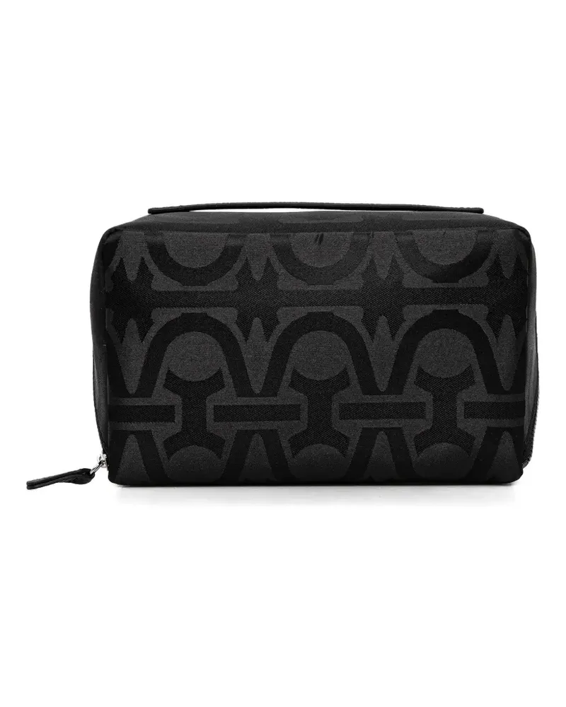 Coccinelle logo print make up bag - Schwarz Schwarz