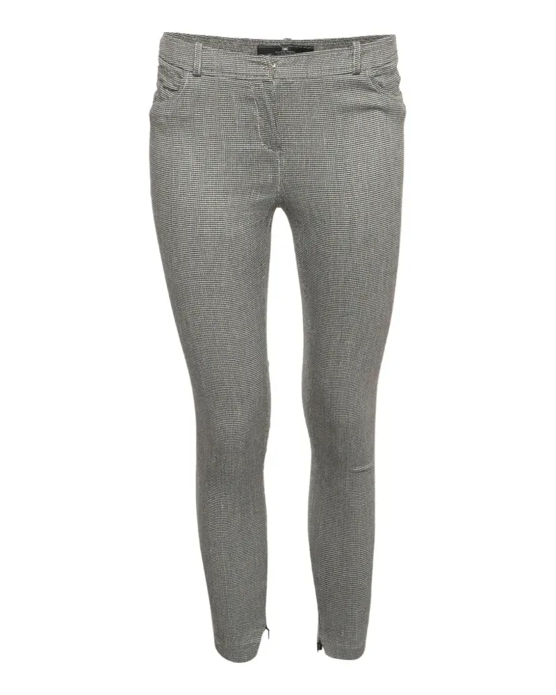 Elisabetta Franchi checked cropped trousers - Weiß Weiß