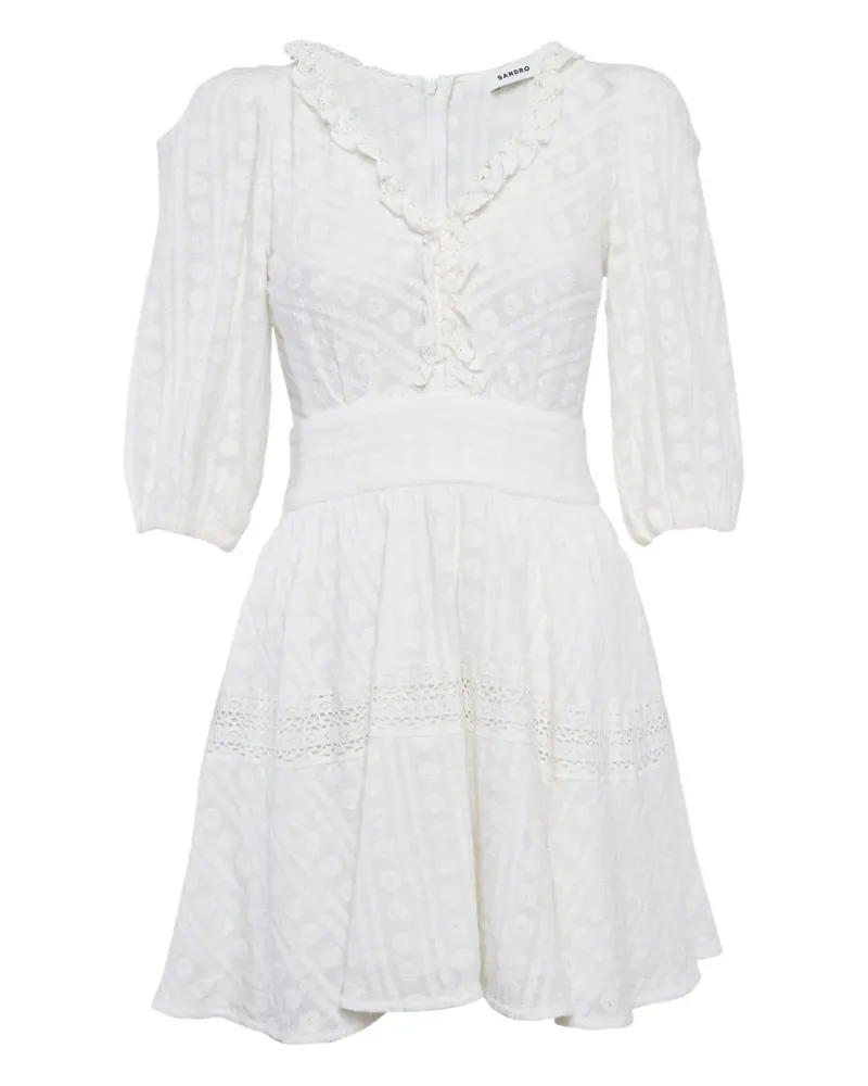 Sandro Klassisches Kleid - Weiß Weiß