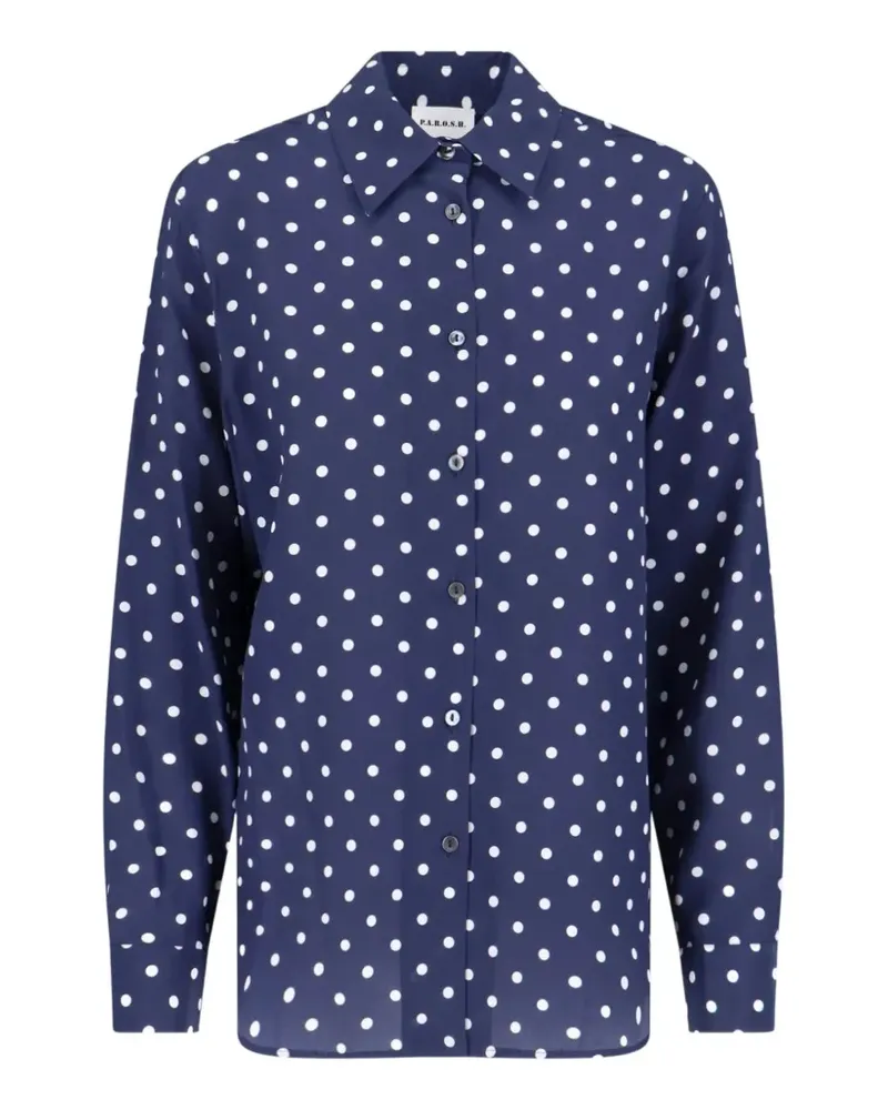 P.A.R.O.S.H. P.A.R.O H. polka dot shirt - Blau Blau