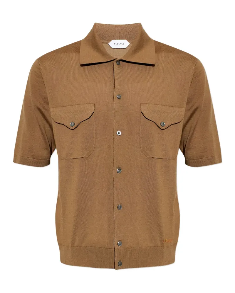Versace short-sleeved button-up sweater - Braun Braun