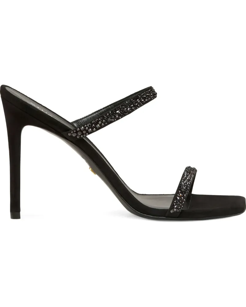 Stuart Weitzman 100mm Aleena Royale crystal-embellished sandals - Schwarz Schwarz