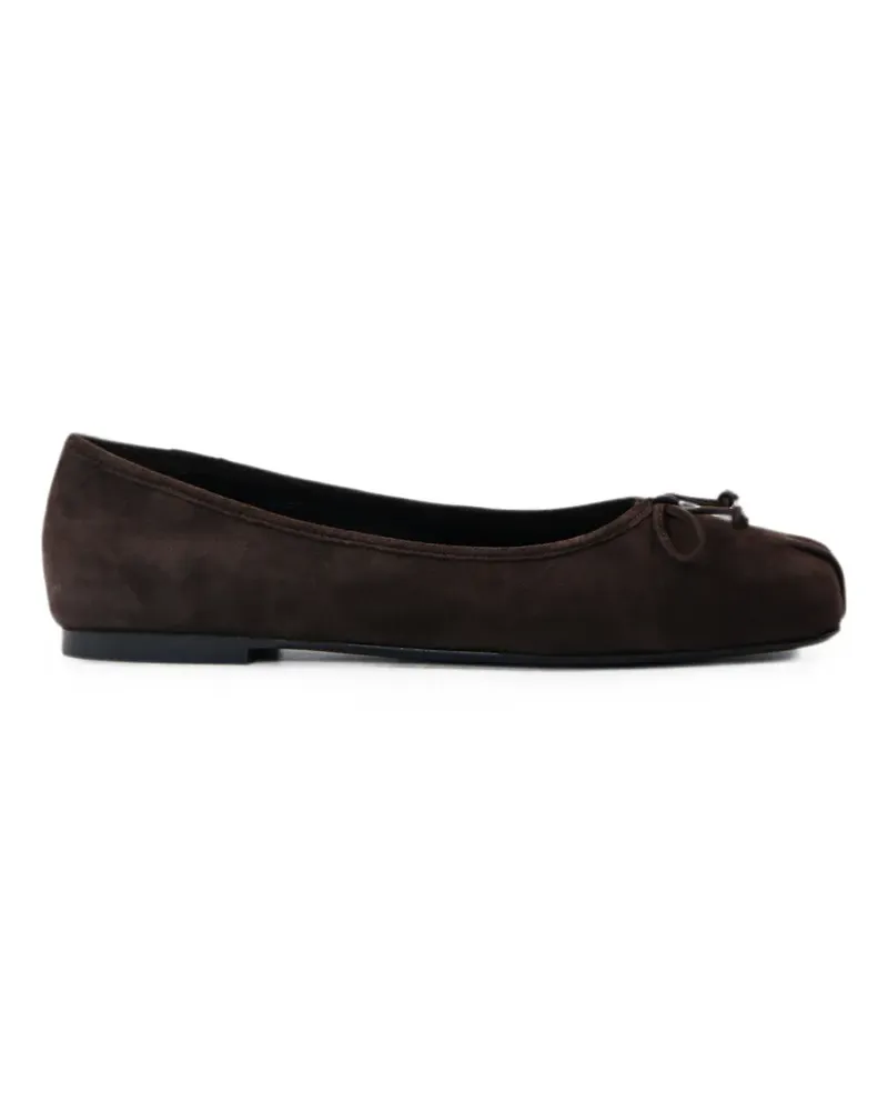 NOTABENE Serena bow-detail ballet flats - Braun Braun