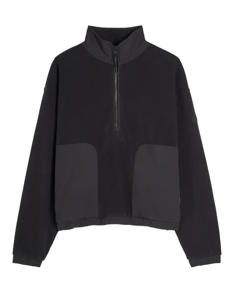 vuori panelled fleece-texture sweatshirt - Schwarz Schwarz