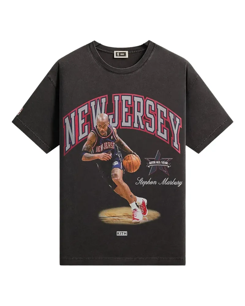 KITH x NBA All-Star New Jersey Nets Stephon Marbury T-Shirt - Grau Grau