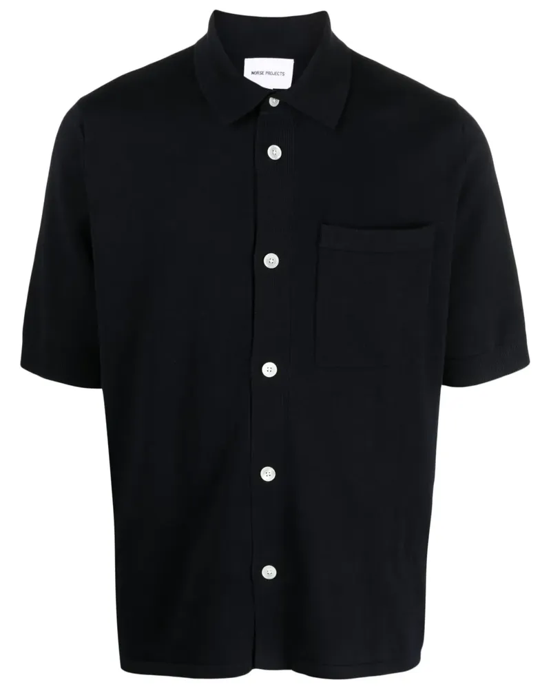 Norse Projects Kurzärmeliges Hemd - Blau Blau