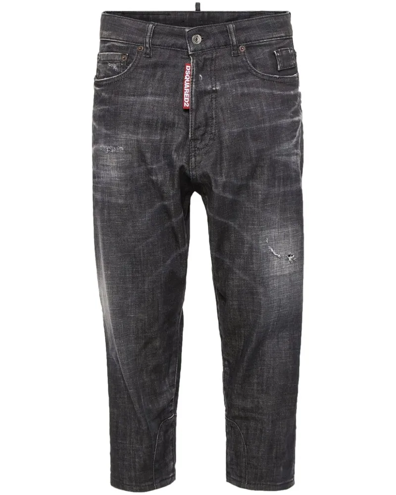 Dsquared2 Tief sitzende Cropped-Jeans - Schwarz Schwarz