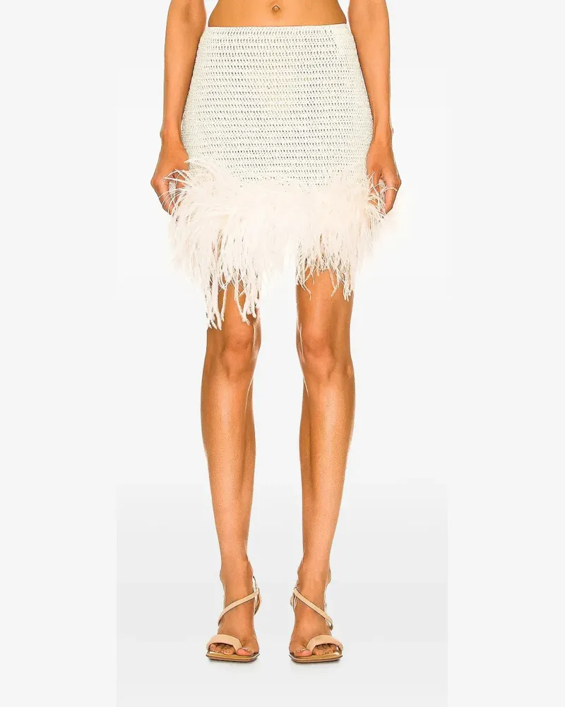 Magda Butrym feather-down mini skirt - Nude Nude