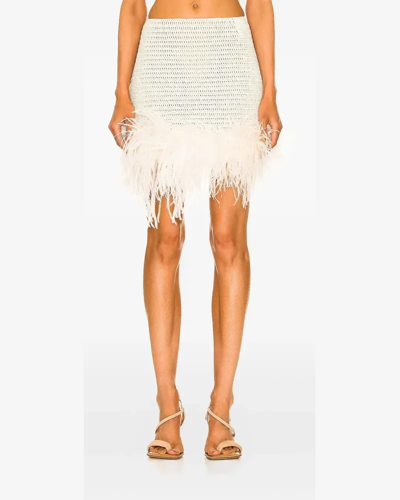 Magda Butrym feather-down mini skirt - Nude Nude