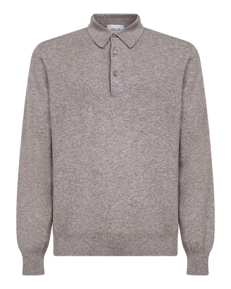 D4.0 Langärmeliges Poloshirt - Grau Grau