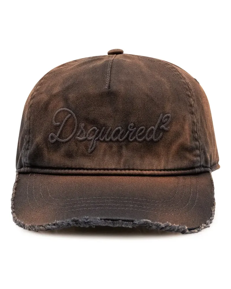 Dsquared2 Baseballkappe im Distressed-Look - Braun Braun