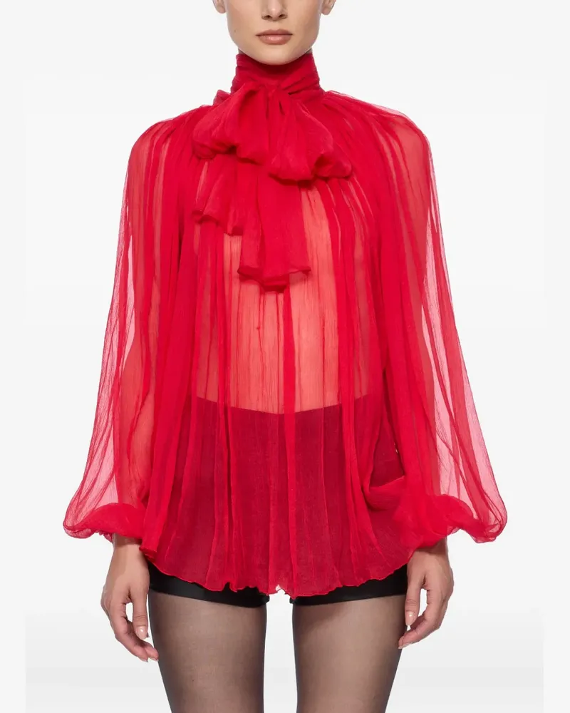 ATU Body Couture Bluse aus Chiffon - Rot Rot