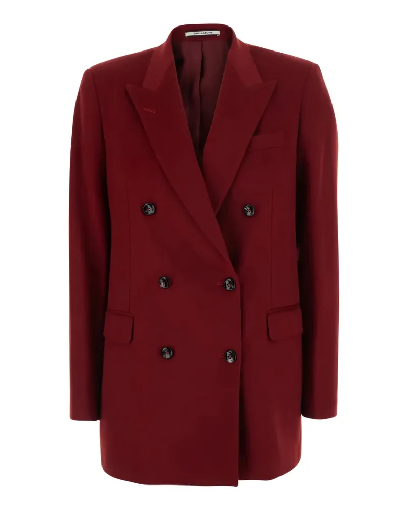 Tagliatore Doppelreihiger Jasmine Blazer mit steigendem Revers - Rot Rot