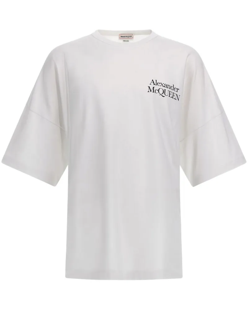 Alexander McQueen T-Shirt mit Logo-Print - Weiß Weiß