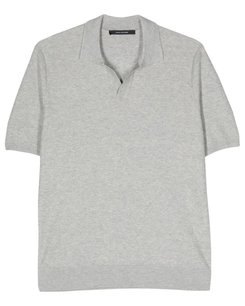 Tagliatore Strukturiertes Poloshirt - Grau Grau