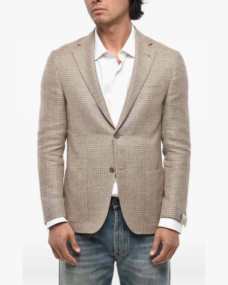 Corneliani Gate check blazer - Nude Nude