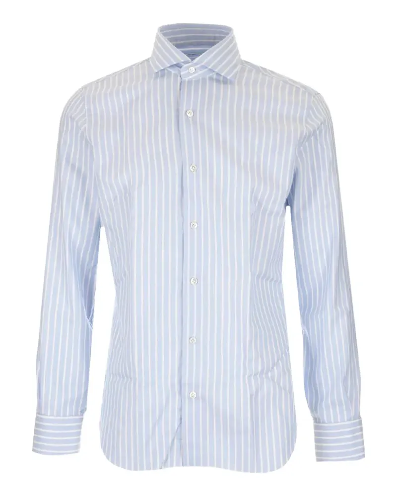 BARBA Gestreiftes Hemd - Blau Blau