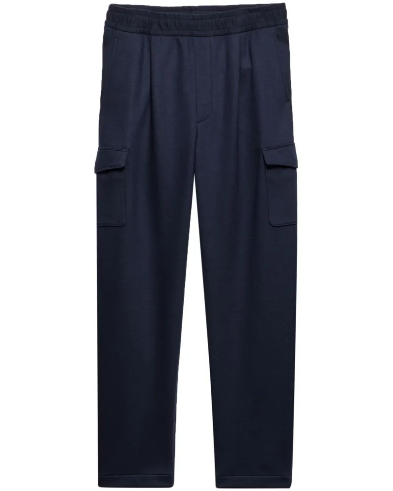 Prada Cargohose mit Logo-Patch - Blau Blau