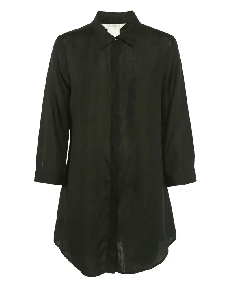 Max Mara Hemd aus Leinen - Schwarz Schwarz