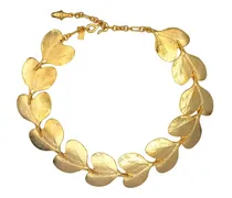 Halskette mit Leaves-Anhänger - Gold