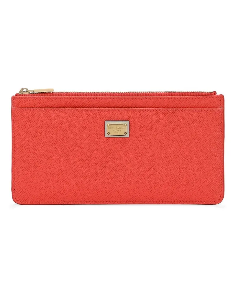 Dolce & Gabbana Kartenetui mit Logo-Schild - Orange Orange