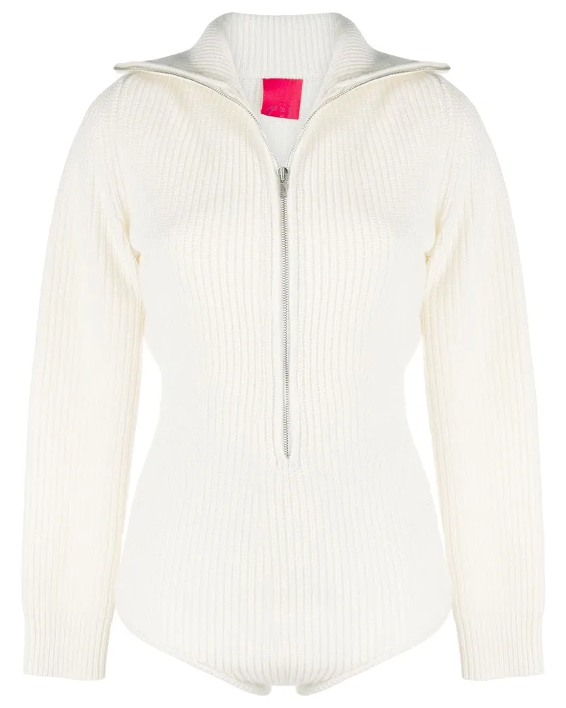 Cashmere In Love Gerippter Body - Weiß Weiß