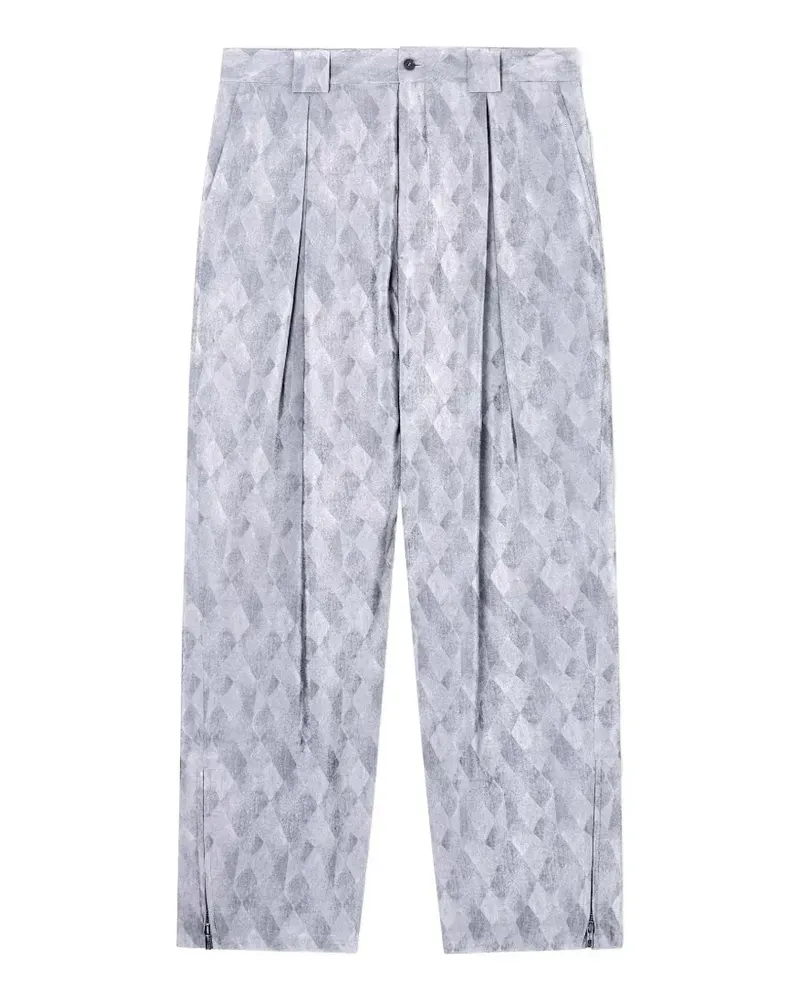 Giorgio Armani Hose mit geometrischem Muster - Grau Grau
