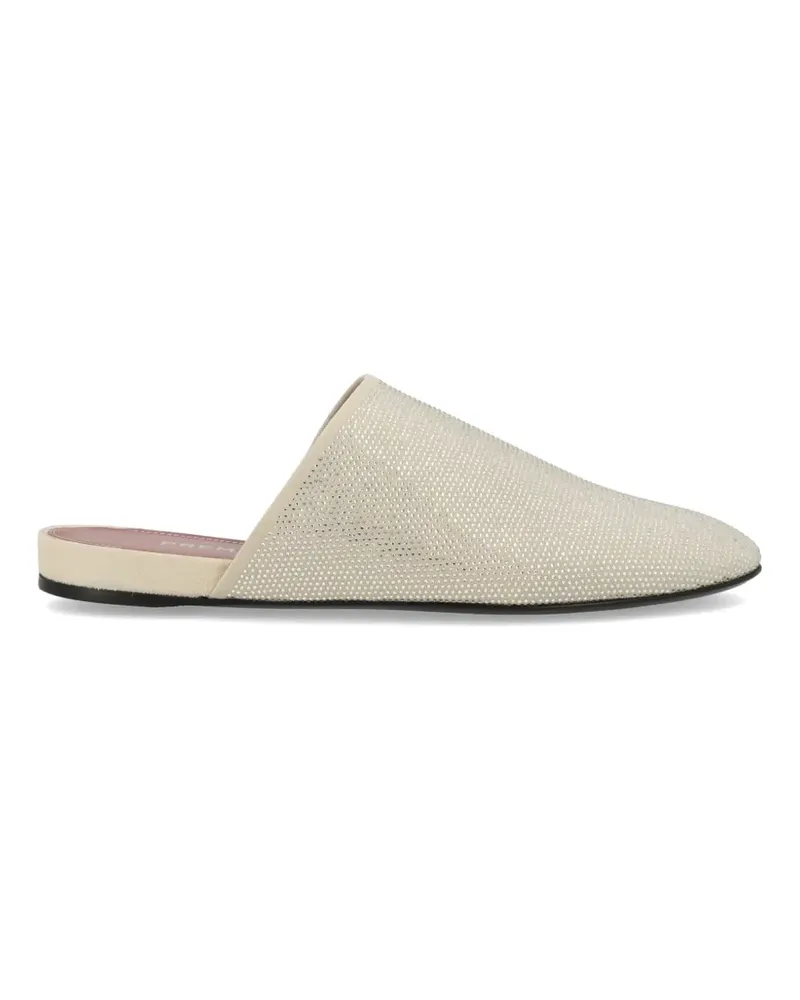 Premiata rhinestone-embellished mules - Nude Nude