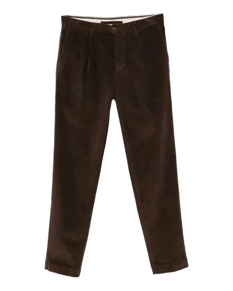 Incotex pleated corduroy trousers - Braun Braun