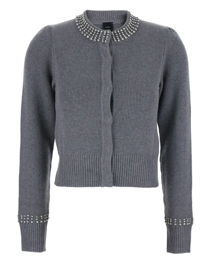Pinko Cardigan mit Strass - Grau Grau